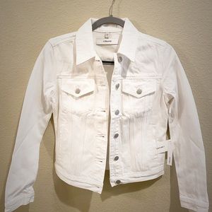 J BRAND WHITE JEAN JACKET!  PERFECT FOR SPRING/SUMMER!